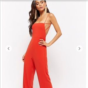 Red jumpsuit